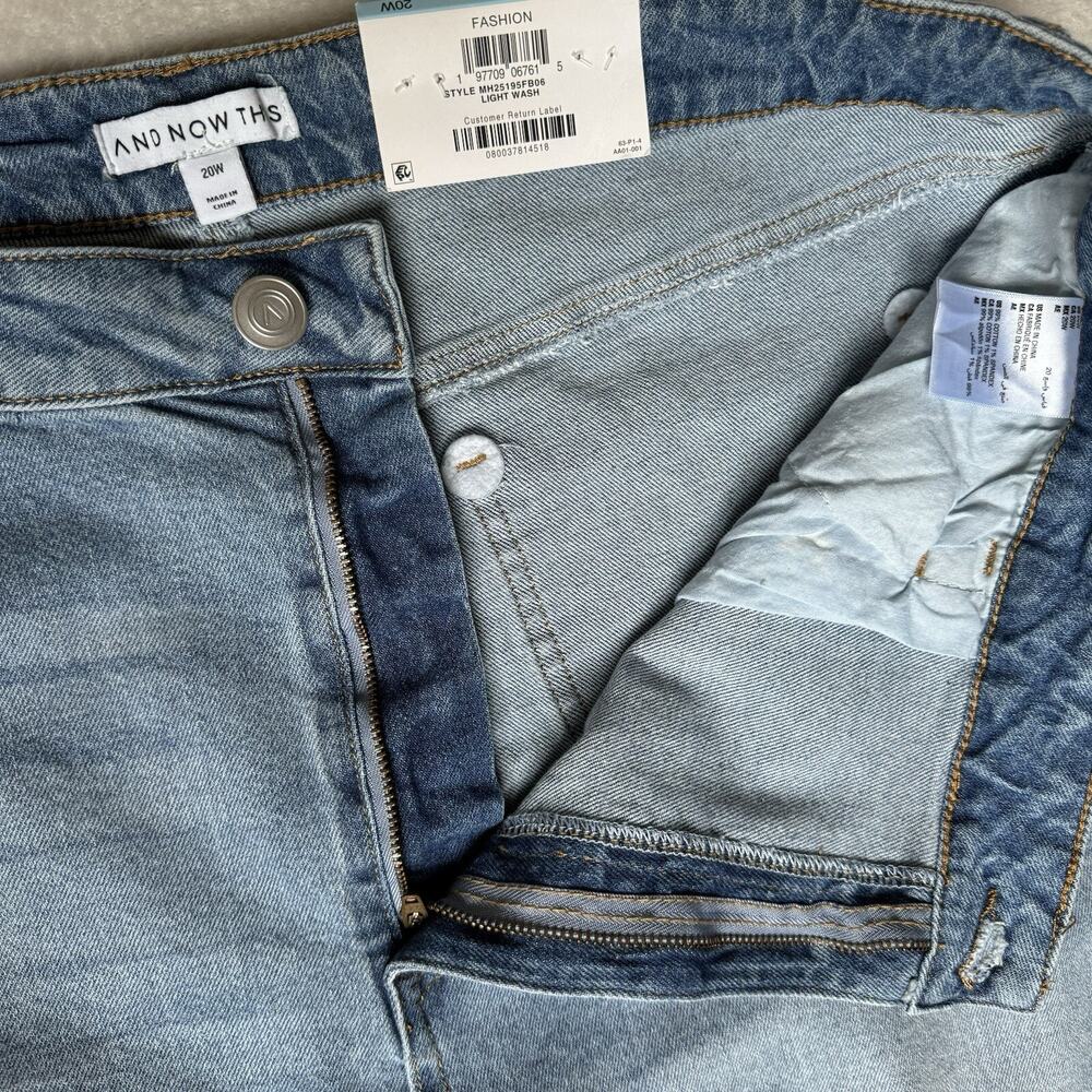 And Now This NEW Womens Jeans Plus Sz 20W Blue Stretch High Rise Straight Leg - Picture 8 of 16